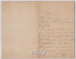 Ricardo de Madrazo Signed autograph letter My biography 1880