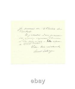 Rimbaud Ernest Delahaye / Signed Autograph Letter / Bad Blood / Unedited