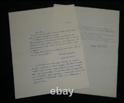 Robert Amadou, Signed Autograph Letter and Typed Letter on Emission