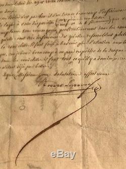 Robert Surcouf / Letter Signed / Saint-malo (1826) / Command Ship To Her