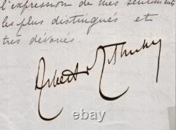 Robert de Rothschild Signed Autograph Letter Monument to Marshal Joffre 1936