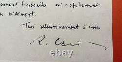 Roger Caillois Signed Autograph Letter / Soljenitsyne