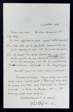 Roger Martin du Gard Signed Autographed Letter, Bellême Orne, 1925