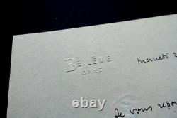 Roger Martin du Gard autograph letter signed, from Bellême, 1925