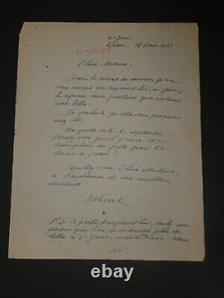 Roger Vercel Signed Autographed Letter, Press Copy, 1943