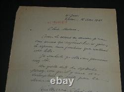 Roger Vercel Signed Autographed Letter, Press Copy, 1943