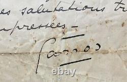 Roland Garros Rare Autograph Letter Signed About His 1913 Aeroplanes