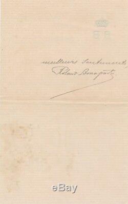 Roland Napoleon Bonaparte Botanical Autograph Letter Signed Ear Mozart