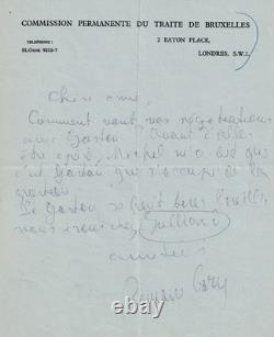 Romain Gary Signed Autographed Letter The Roots of Heaven Gallimard Julliard