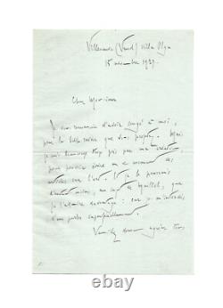 Romain ROLLAND / Signed Autograph Letter / Art / on Aristide Maillol / Article