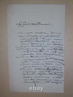 Rosa Bonheur Autograph Letter Signed 24 Sept 1886