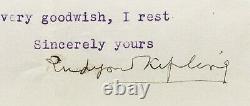 Rudyard Kipling Letter Signed On François Mauriac Signed Letter In 1933