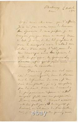 SULLY-PRUDHOMME (René Armand François Prudhomme) signed autograph letter 1901