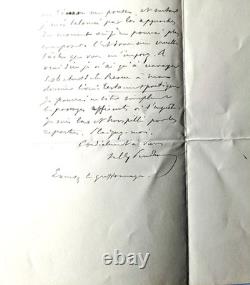 SULLY-PRUDHOMME (René Armand François Prudhomme) signed autograph letter 1901 SULLY-PRUDHOMME (René Armand François Prudhomme) signed autograph letter 1901
