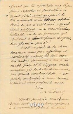 SWIM Autographed letter signed to Léon DAUDET