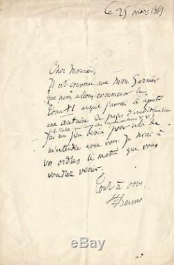 Sainte-beuve / Signed Autograph Letter / The Publication Of His Works