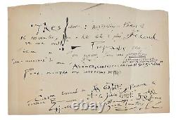 Salvador Dali Signed Autograph Letter. Assumpta Corpuscularia Lapislazulina