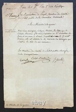 Salvation Committee Public, Saint-just Document / Signed Letter 1793