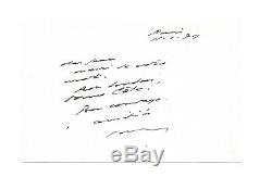 Samuel Beckett / Autograph Letter Signed / Nobel Prize For Literature