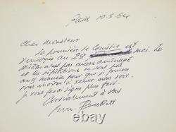 Samuel Beckett Signed Autograph Card On the Rehearsals of Comedy