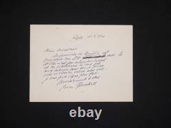 Samuel Beckett Signed Autograph Card On the Rehearsals of Comedy