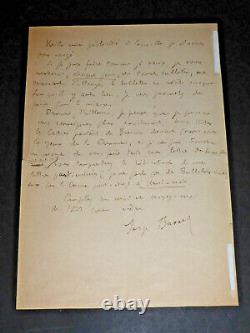Serge Basset Letter Autograph Signee Milan Brescia Italy 1914-18 Censorship