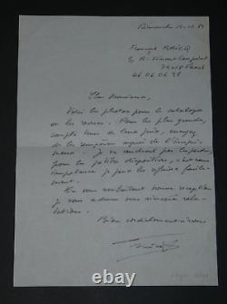 Sergio BIRGA Autographed Letter to François Bricq Regarding Photos 1989
