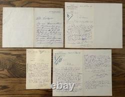 Set of 4 signed autograph letters from Frantz Jourdain Autumn Salon 1917
