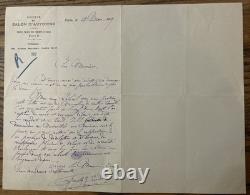 Set of 4 signed autograph letters from Frantz Jourdain Autumn Salon 1917