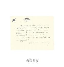 Sidonia-gabrielle Colette / Signed Autograph Letter / Sainte Colette / Le Matin