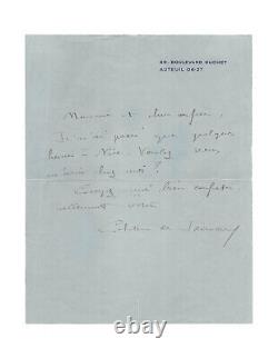 Sidonie-Gabrielle COLETTE / Signed Autograph Letter / Nice / French Riviera