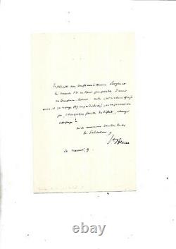 Signed Autograph Letter. Charles Augustin. Saint-beuve. In Langlois. Text+++