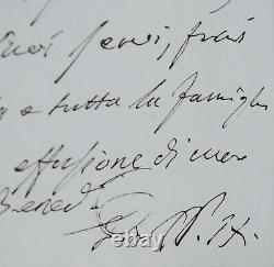 Signed Autograph Letter From Pope Pius IX