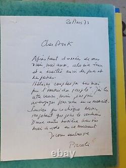 Signed Autographed Letter Michel Piccoli