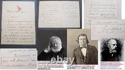 Signed Autographed Letter ULBACH addressed to Victor HUGO his biography in 1869