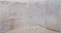 Signed Letter Of Louis XIII Setting Up Of The Captain Of Grignan 1635