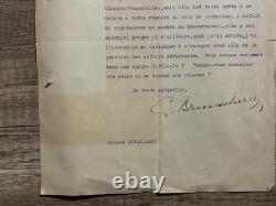 Signed autograph letter by Cécile Brunschvicg, 1937, Popular Front feminism