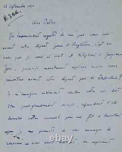 Signed autograph letter from Henri GIL MARCHEX from 1920