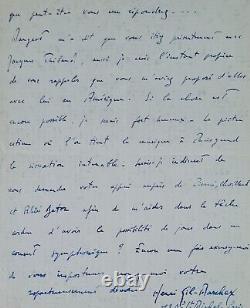 Signed autograph letter from Henri GIL MARCHEX from 1920