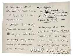 Signed autograph letter from Jules Massenet to Mr. Carrand, Villa Medici music