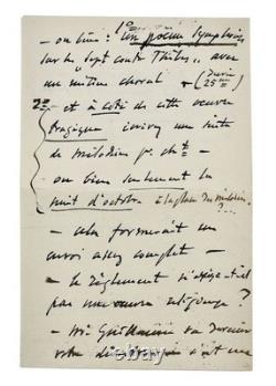 Signed autograph letter from Jules Massenet to Mr. Carrand, Villa Medici music