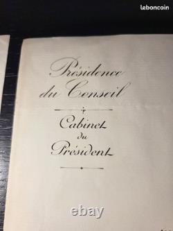 Signed letter from Jules Meline, President of the Council in 1897