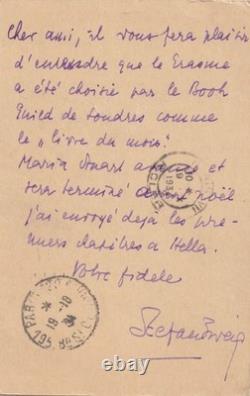 Stefan ZWEIG Signed Autographed Letter Exile Card in London 1934