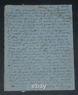 Sully PRUDHOMME AUTOGRAPH LETTER SIGNED TO Georges LAFENESTRE, 1902