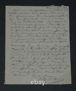 Sully PRUDHOMME AUTOGRAPH LETTER SIGNED TO Georges LAFENESTRE 1903