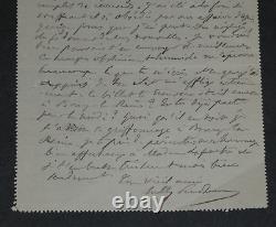 Sully PRUDHOMME AUTOGRAPH LETTER SIGNED TO Georges LAFENESTRE 1903