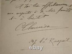 THEUNISSEN Corneille SIGNED AUTOGRAPH LETTER, PARIS, NOVEMBER 1888