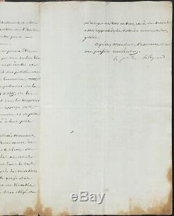 Talleyrand (prince) Letter Signed Foreign Occupation In September 1815