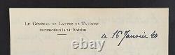 Tassigny Lattre Superb Autograph Letter Signed On France, War 1940