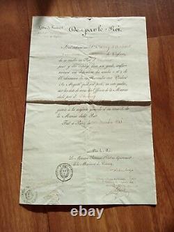 The Autographed Letter Signed by Louis XVIII Marine Service Letter from the Minister 1815